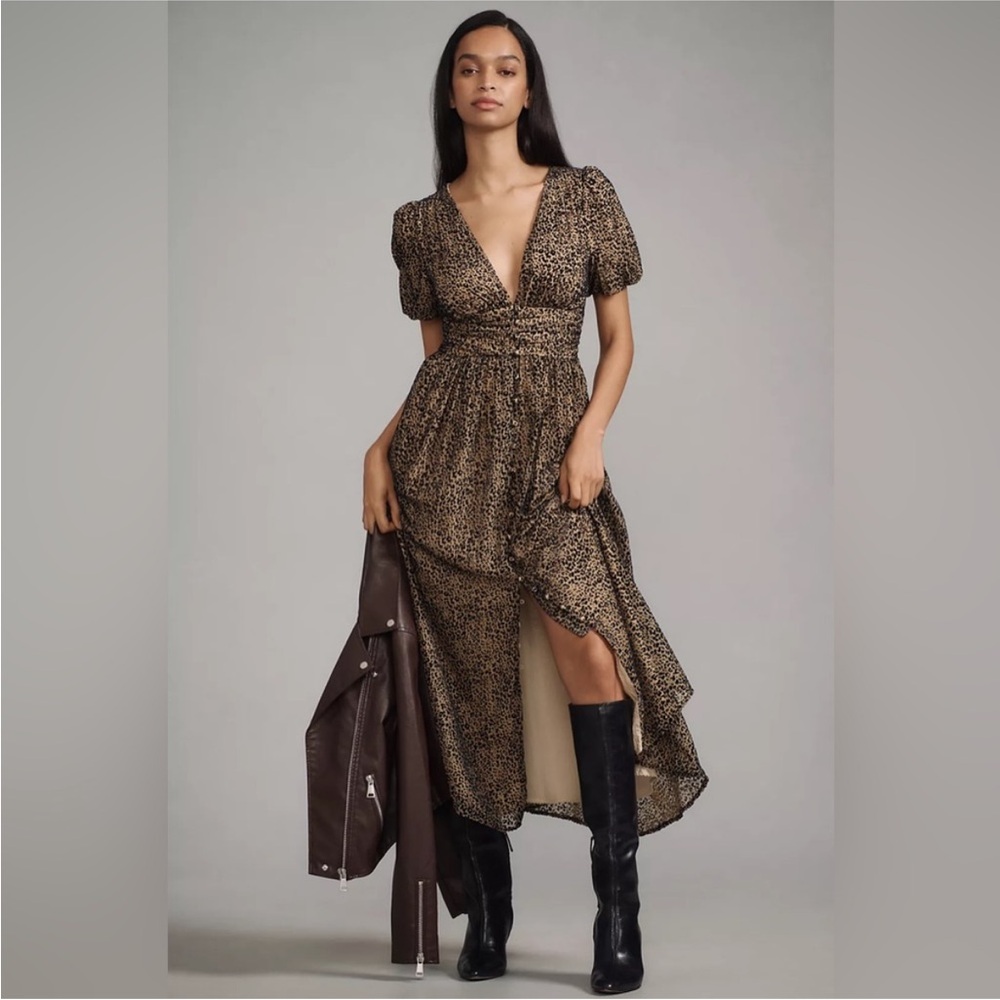NWT SZ 26 Anthropologie The Katerina Button-Front Dress: Velvet Edition - Picture 2 of 8
